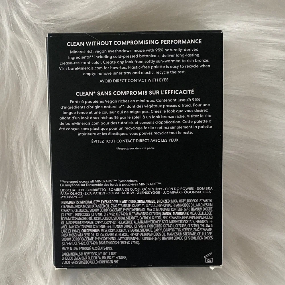 NIB bareMinerals Mineralist Eyeshadow Palette Sunlit
